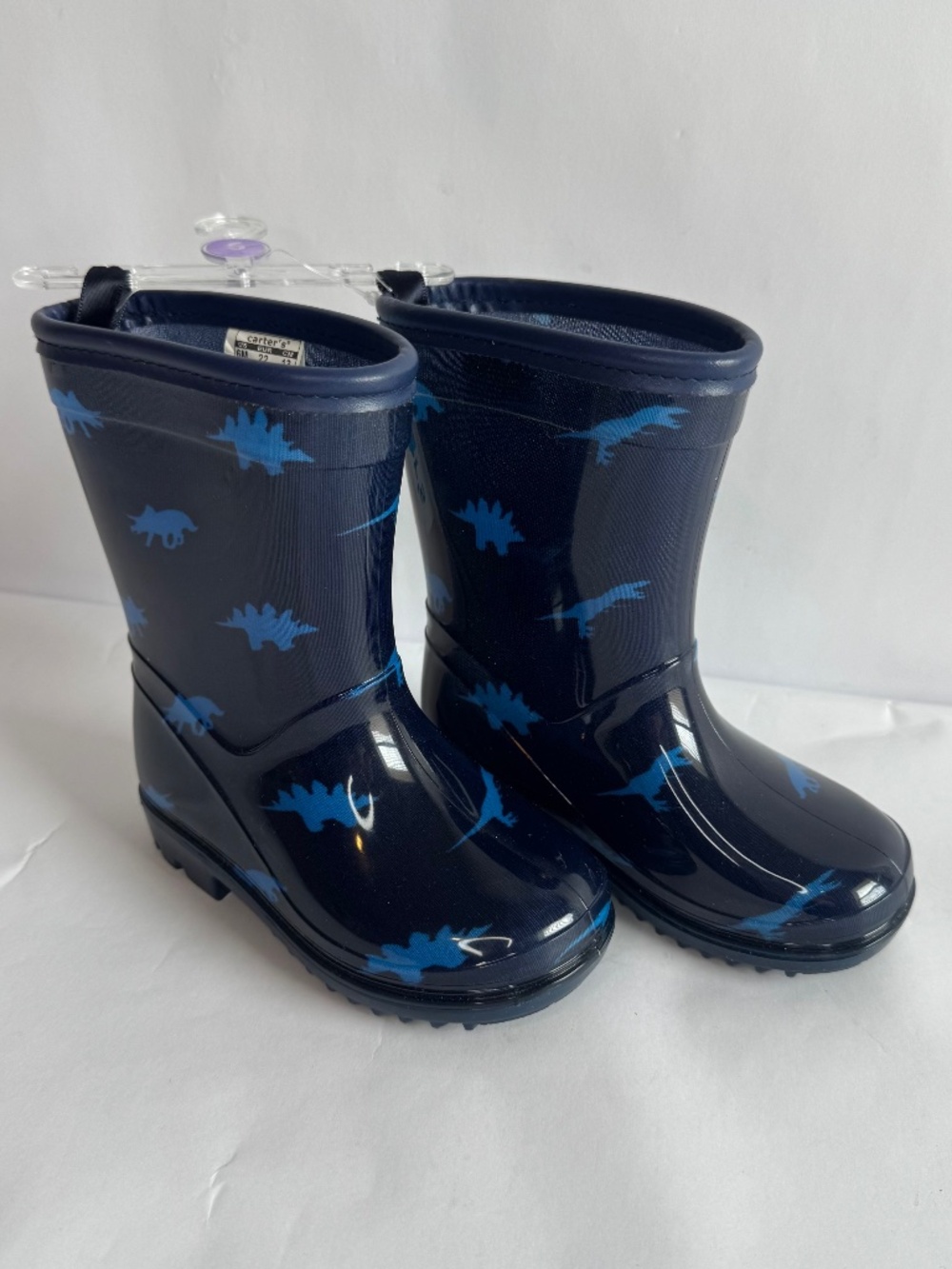 Carter's Little Toddler Boys Sz 6 DINOSAUR Waterproof RAIN BOOTS